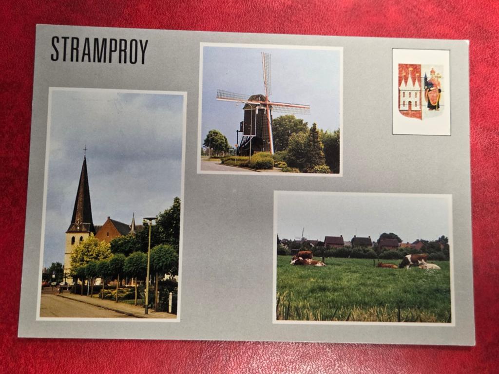 Stramproy bij Weert 3-luik met molen, Verzamelen, Ophalen of Verzenden
