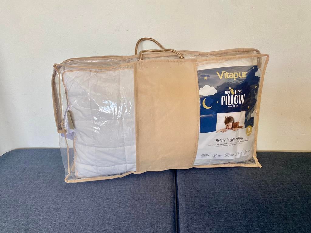 Vitapur Peuter Hoofdkussen – My First Pillow (40x60 cm), Kinderen en Baby's, Kinderkamer | Beddengoed, Jongetje of Meisje, Wit
