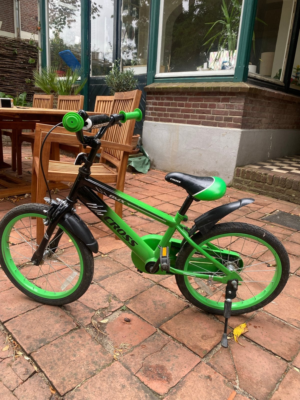 Groene Cross BMX kinderfiets - 20 inch, Ophalen, Gebruikt, Terugtraprem, 20 inch of meer