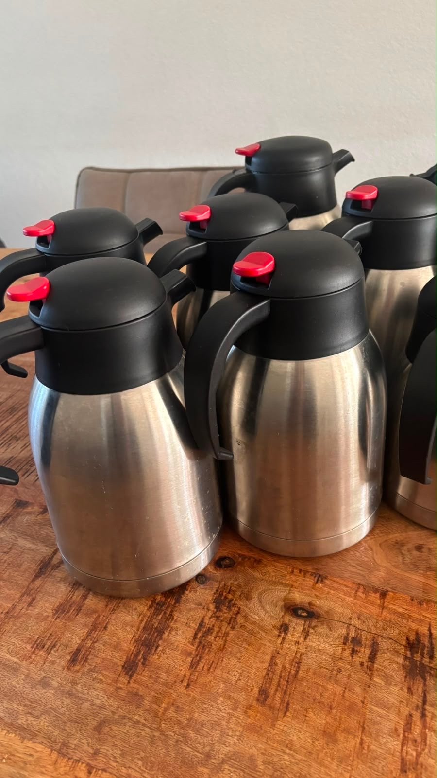 Set van 10 roestvrijstalen thee en koffie thermoflessen, Gebruikt, Zilver, Metaal, Overige merken