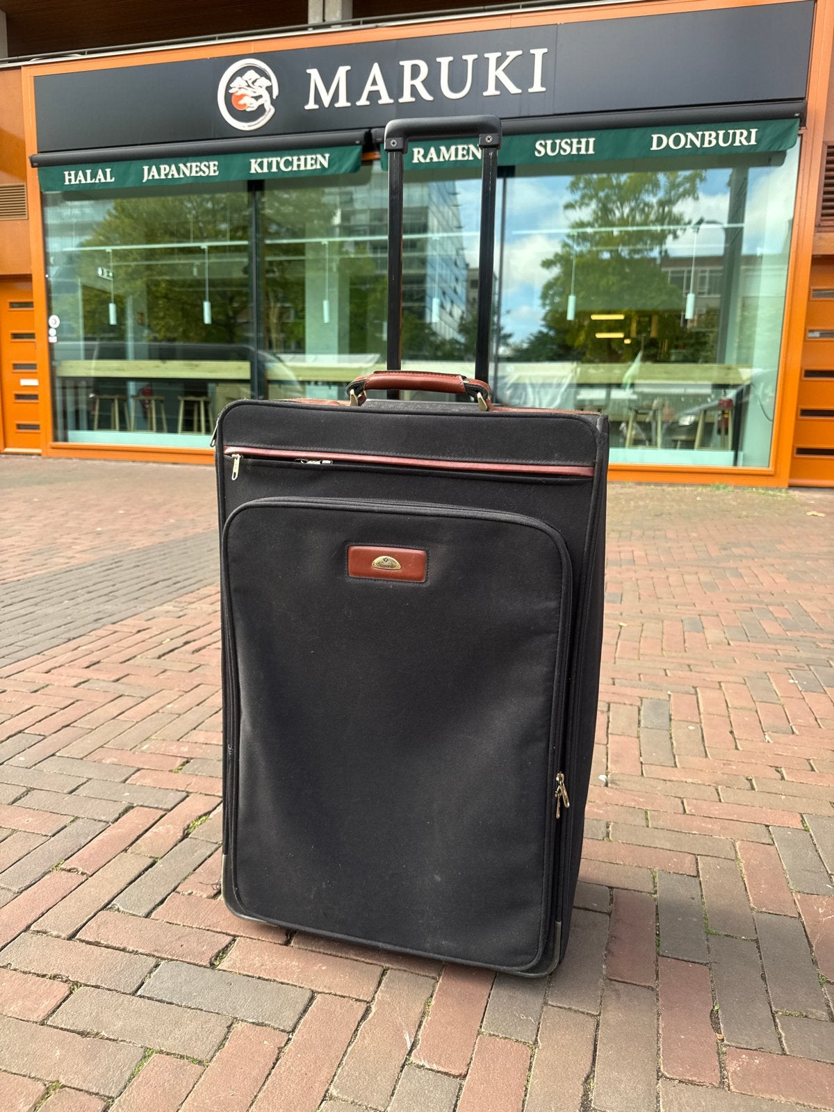 Samsonite Koffer Zwart met Uitschuifbare 66/44 en Wieltj, 30 cm of meer, Gebruikt, Zwart, Ophalen of Verzenden