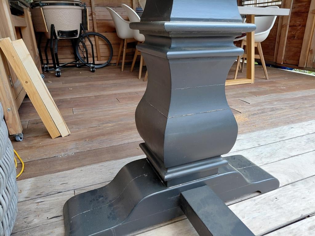 Stoer eiken kloostertafel onderstel, Huis en Inrichting, Tafelonderdelen, Ophalen of Verzenden, Gebruikt, Rechthoekig, 50 tot 100 cm