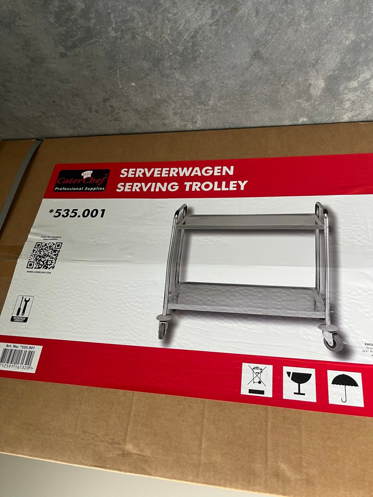 CaterChef Serveerwagen / Serving Trolley - Nieuw in doos, Ophalen