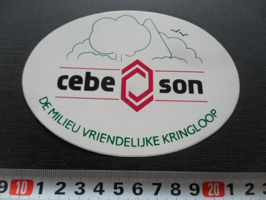 sticker Son cebe De milieu vriendelijke kringloop *, Ophalen of Verzenden, Zo goed als nieuw