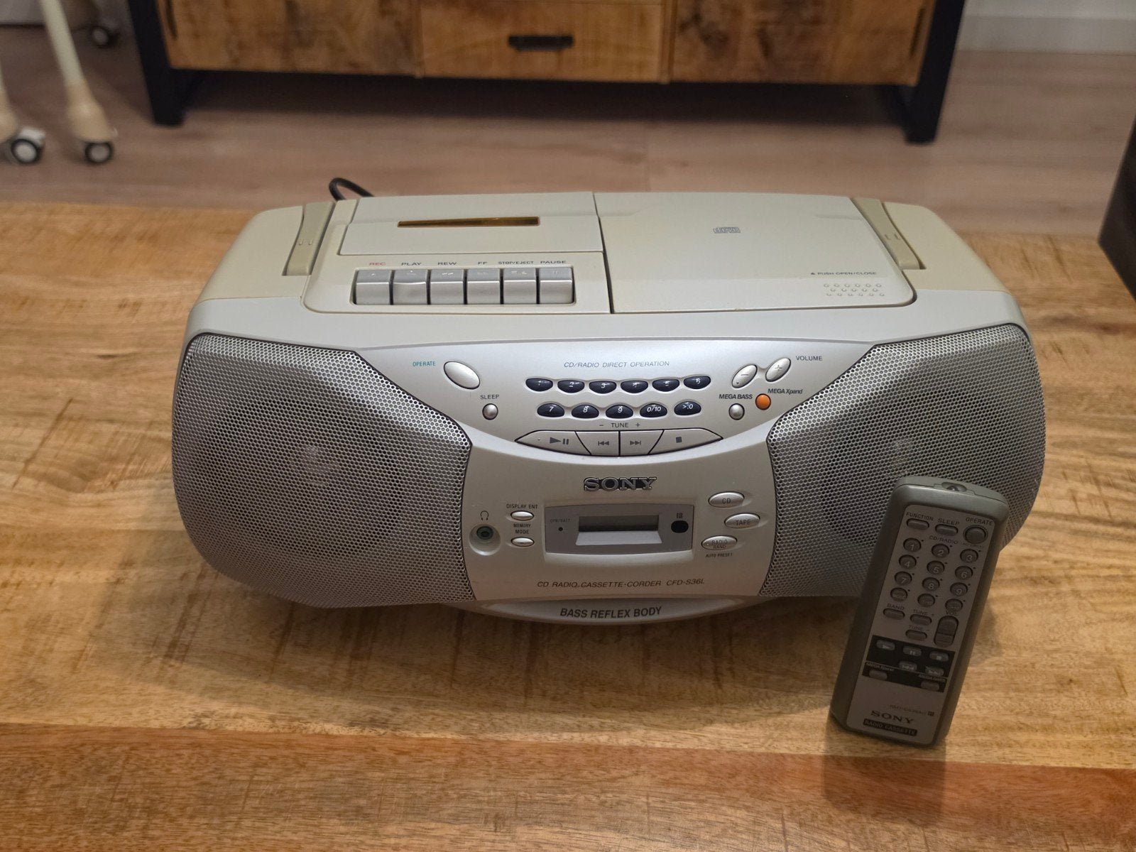 Sony CFD-S36L Boombox (CD/cassette/radio) +afstandsbediening, Audio, Tv en Foto, Ophalen, Zo goed als nieuw, Met cd-speler