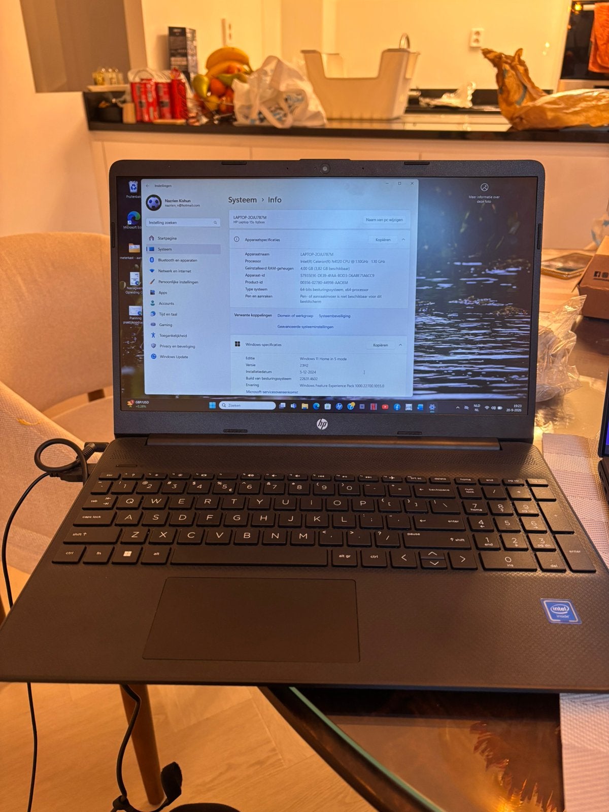 HP 15s FQ0806ND laptop, Computers en Software, Ophalen of Verzenden, Zo goed als nieuw, 15 inch, 2 tot 3 Ghz