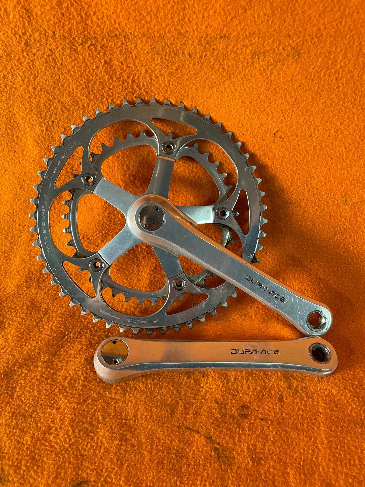 Shimano Dura-Ace Crankstel 170 52/39 - Vintage Racefiets, Crankstel of Pedalen, Gebruikt, Verzenden, Aluminium