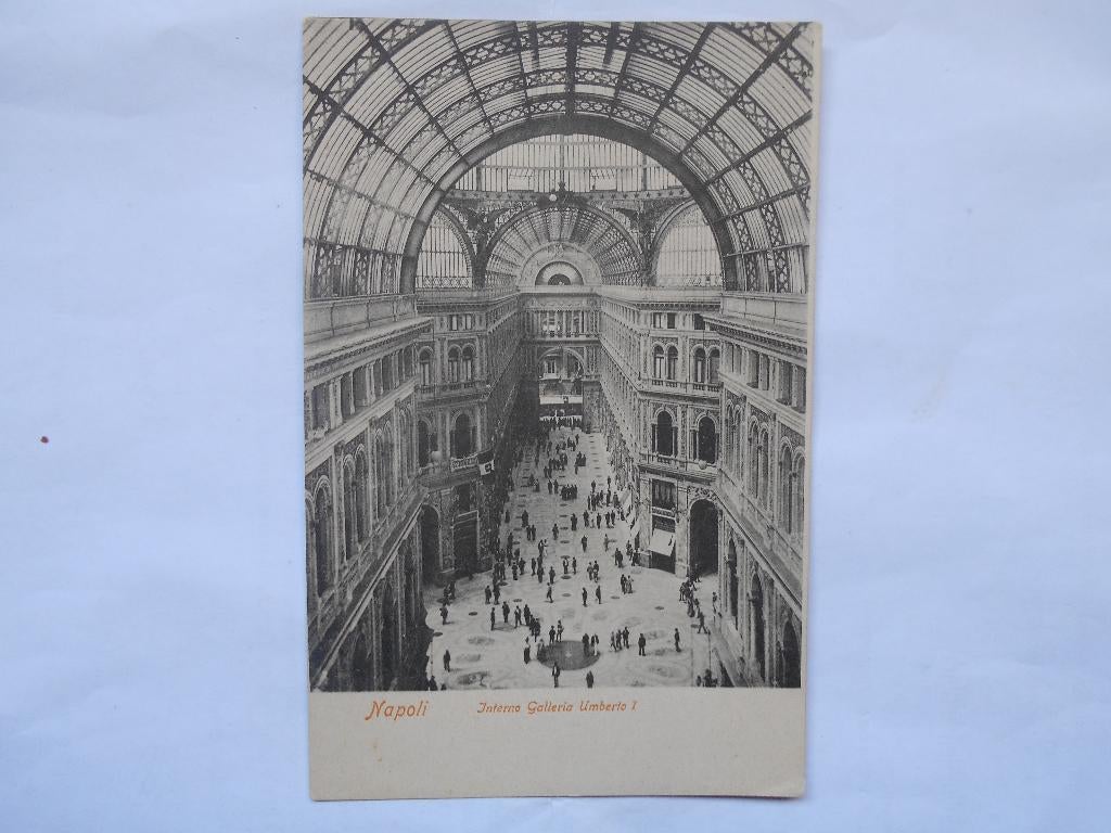 Napels Galleria Umberto I zeer oude kaart Italië Napels 1920, Ophalen of Verzenden, Voor 1920, Ongelopen, Italië