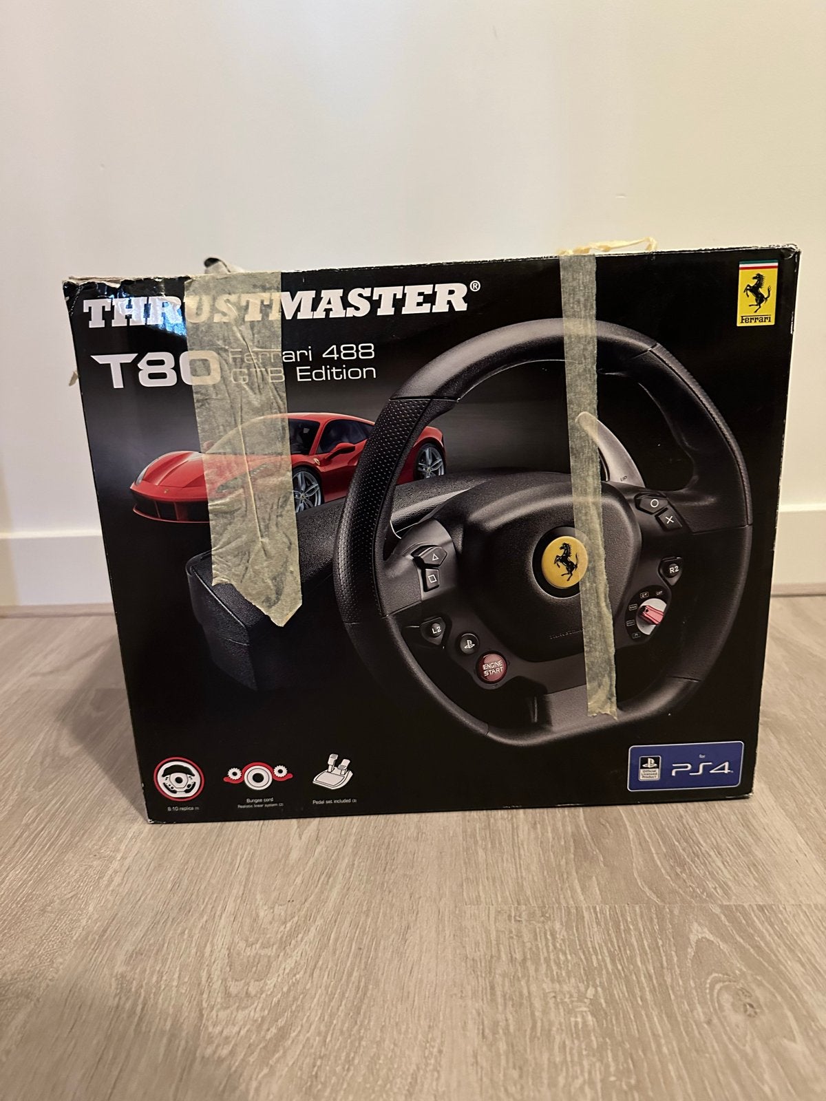 Thrustmaster T80 Ferrari 488 GTB Edition racestuur PS4, Spelcomputers en Games, Spelcomputers | Sony PlayStation Consoles | Accessoires