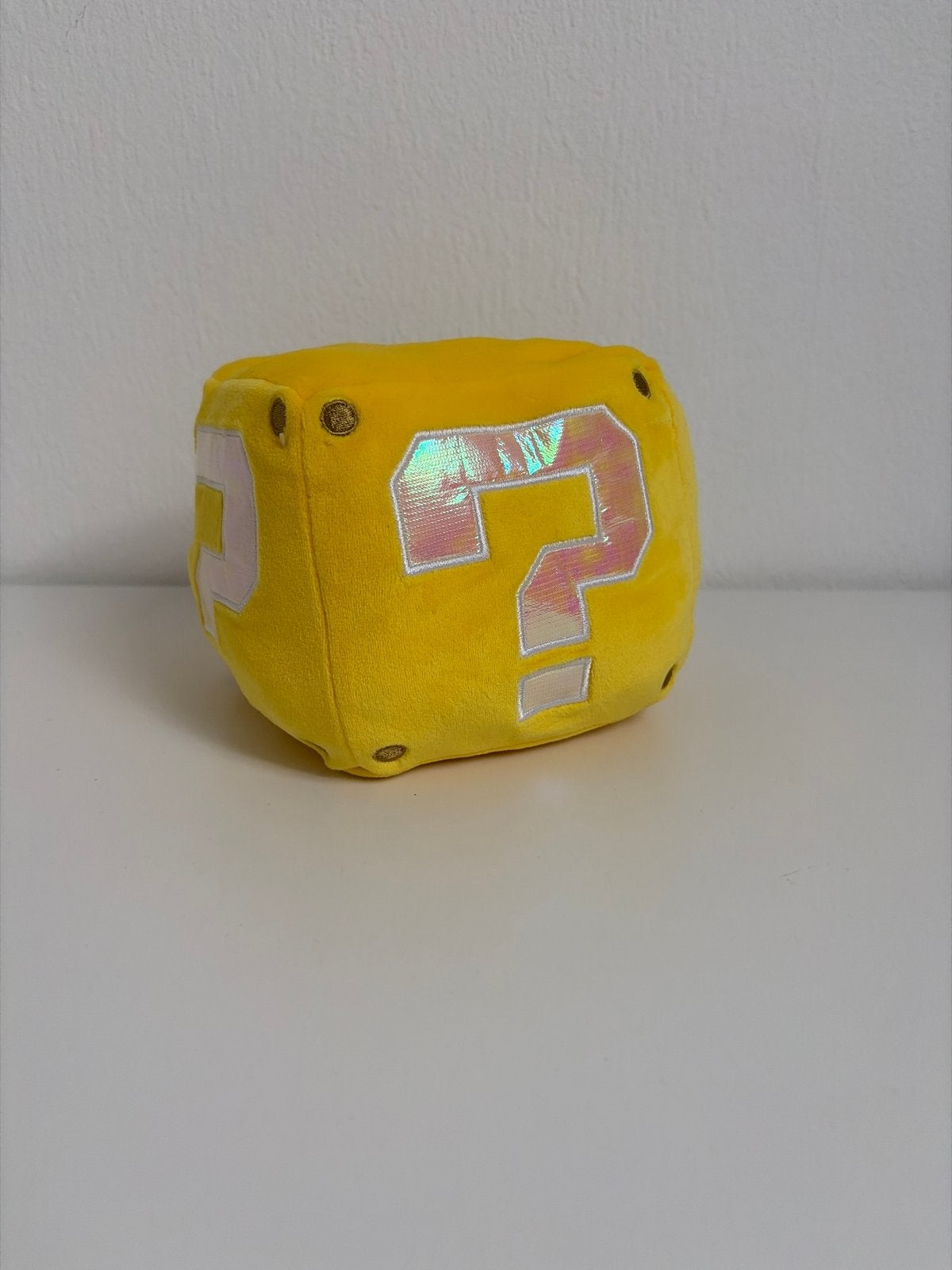 Super Mario Question Block Kussen met Geluid, Ophalen of Verzenden, Zo goed als nieuw