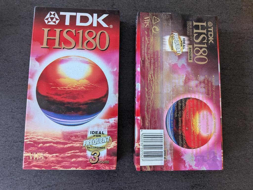 2x TDK HS180 (VHS, origineel, leeg, sealed), Cd's en Dvd's, VHS | Film, Alle leeftijden, Ophalen of Verzenden, Nieuw in verpakking