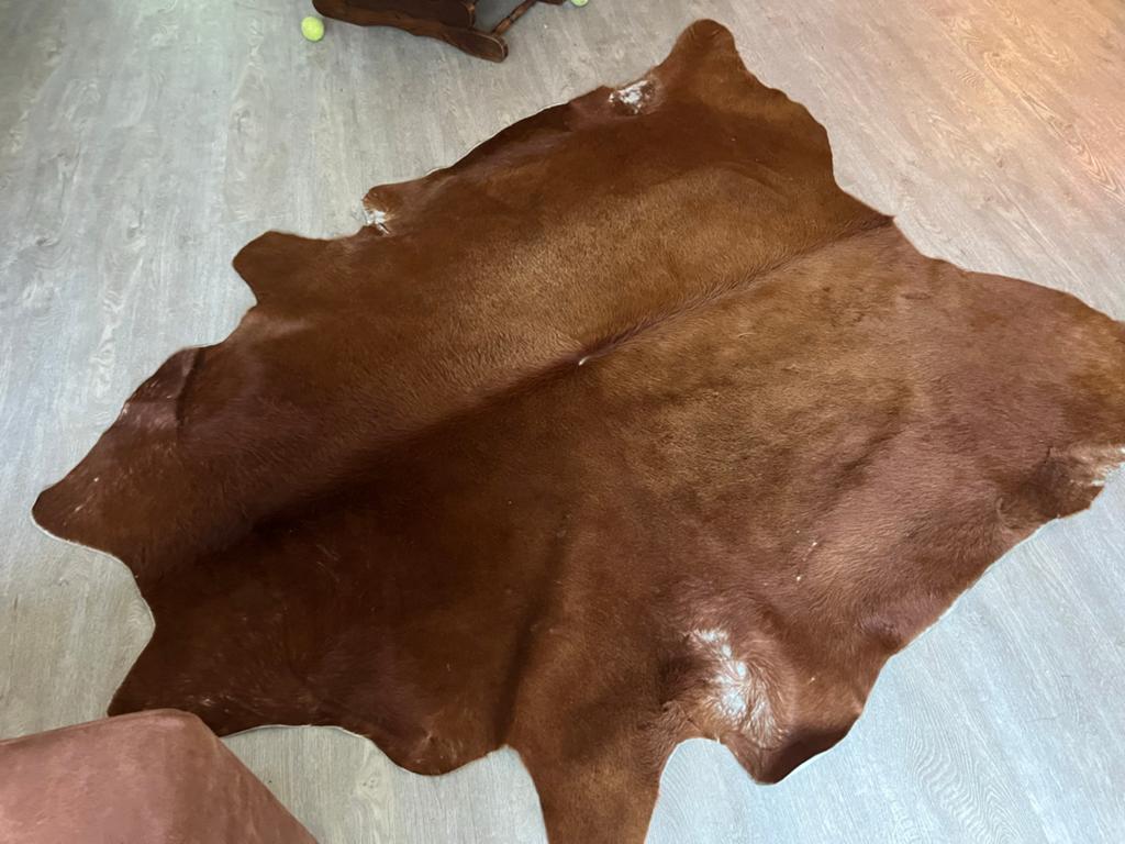 Prachtige originele koeienhuid - Bruin met lichte melange, Ophalen, Gebruikt, Bruin, 150 tot 200 cm