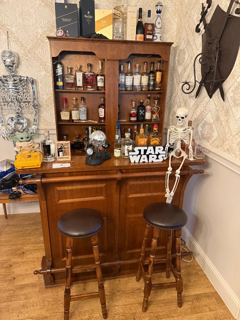Stoere Bar met 2 Barkrukken  Vintage Design, Ophalen, Gebruikt, 60 tot 90 cm, Hout