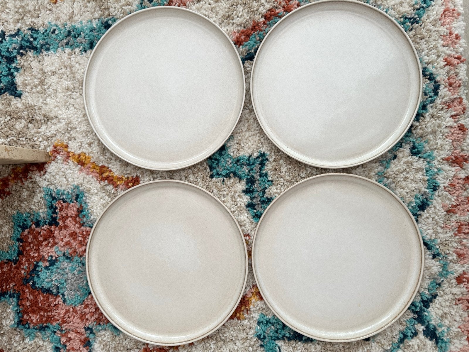 4 H&M Home dinerborden – beige/crème keramiek – 26 cm, Ophalen, Overige merken, Keramiek, Nieuw