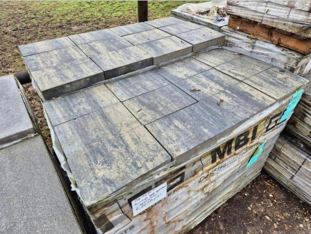 7,9m² Grijs gemeleerd 30x20x4,7cm terrastegels s-partij tuin, Ophalen of Verzenden, Nieuw