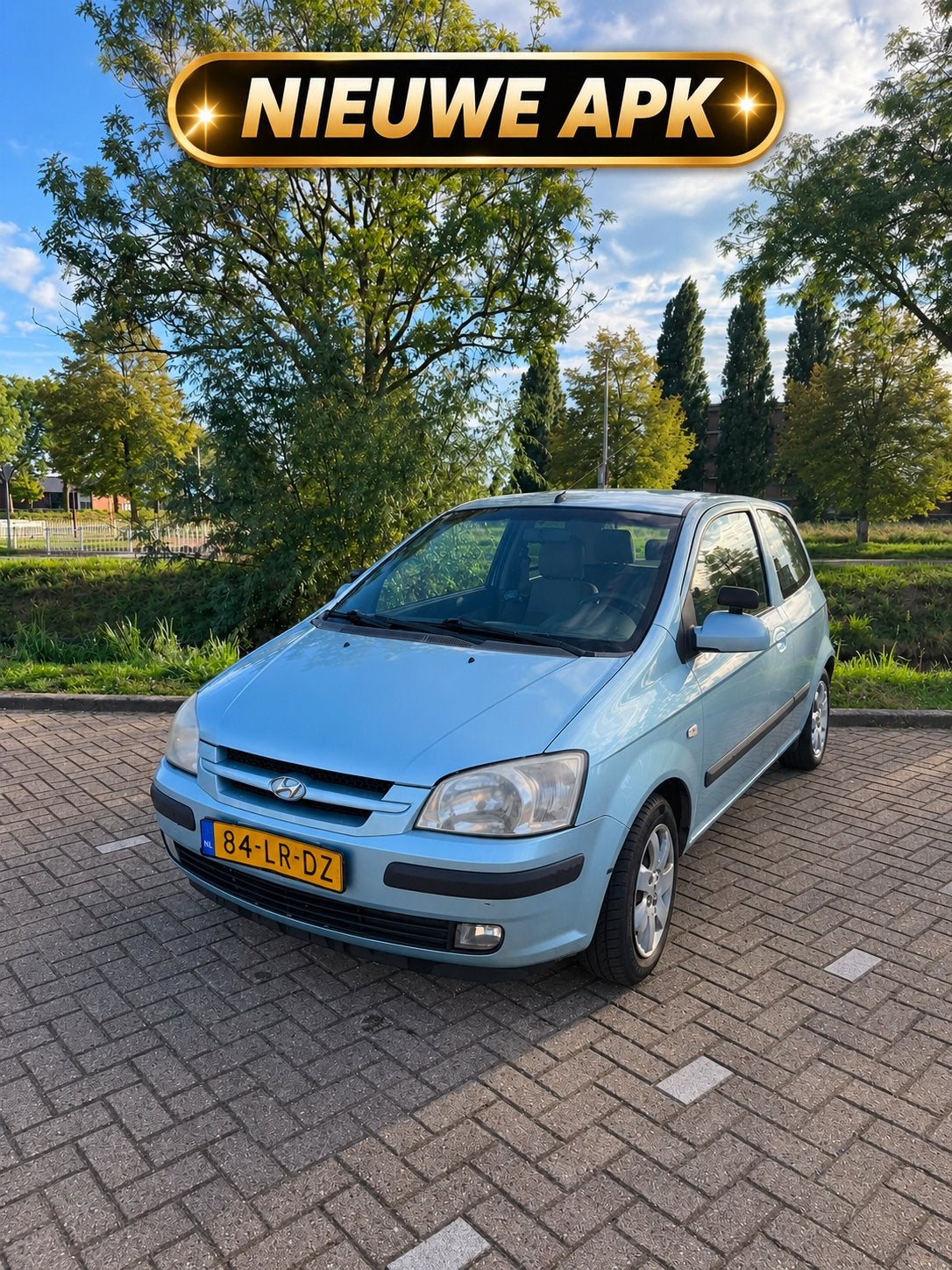 Hyundai Getz 1.3 2003 APK 24-09-2027(ijskoude airco)NAP,radi, Auto's, Voorwielaandrijving, 450 kg, 40 €/maand, 4 cilinders