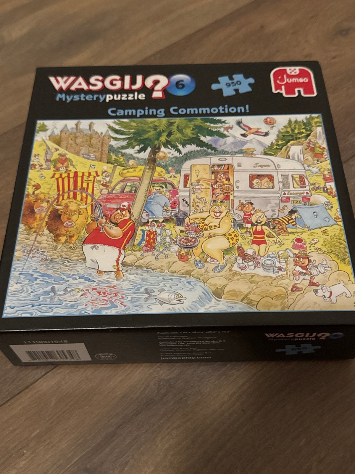 Wasgij Mystery 6: Camping Commotion! 950 stukjes, Ophalen of Verzenden, 500 t/m 1500 stukjes, Gebruikt, Legpuzzel