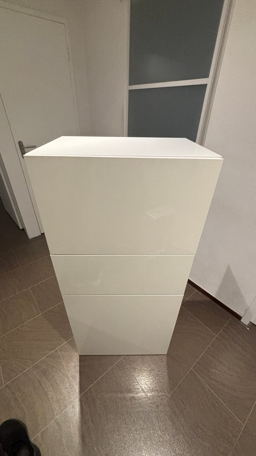 Ikea Besta Witte ladekast met opbergvak - Zo goed als nieuw, Ophalen, Minder dan 50 cm, 1 of 2 laden, 100 tot 150 cm