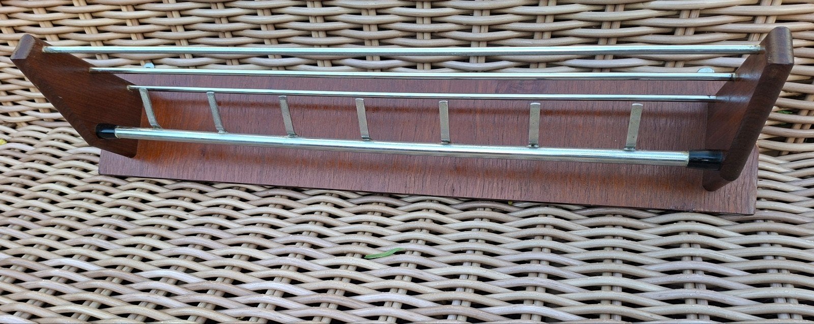 Vintage Teak Wandkapstok - 90cm breed, Wandkapstok, Gebruikt, Ophalen of Verzenden, X