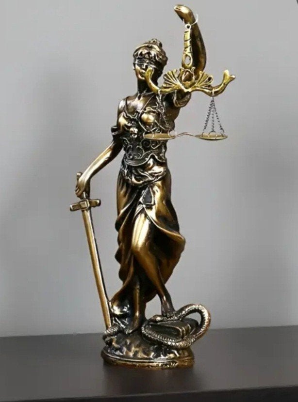 Prachtig beeld vrouwe Justitia, Ophalen of Verzenden