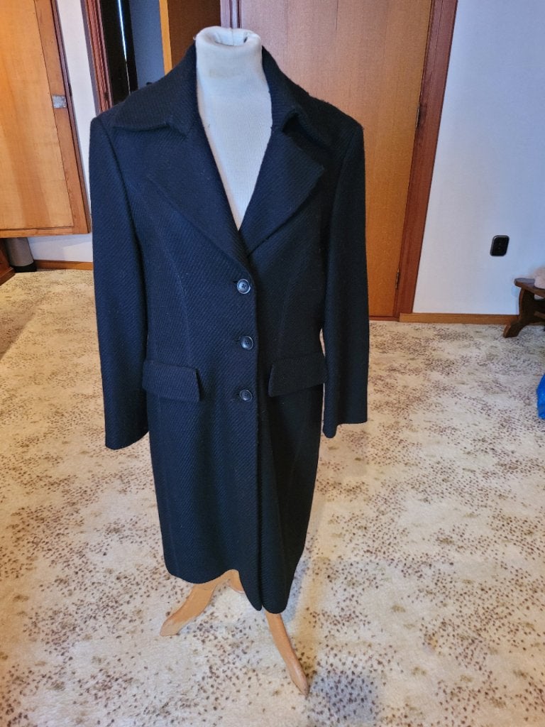 Klasieke zwarte lange jas Blacky Dress, 40, Maat 38/40 (M), Blacky Dress, Zwart, Ophalen of Verzenden