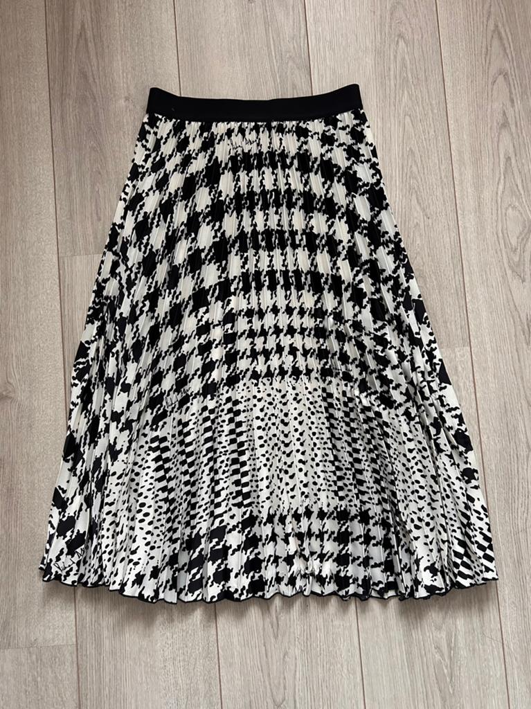 H&M Richard Allan Rok Zwart/Wit Mt. 36, Ophalen of Verzenden, Zo goed als nieuw, Maat 36 (S), Zwart