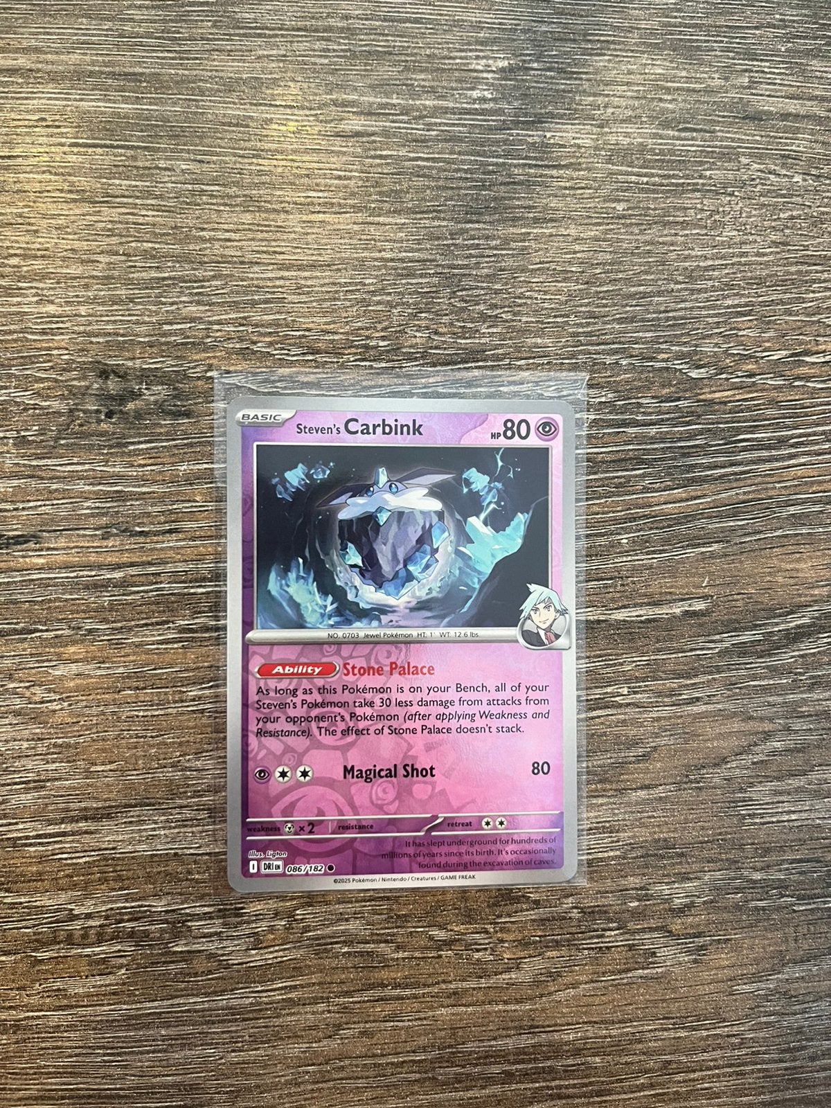 Steven’s Carbink DRI 086/182 reverse holo, Ophalen of Verzenden, Zo goed als nieuw