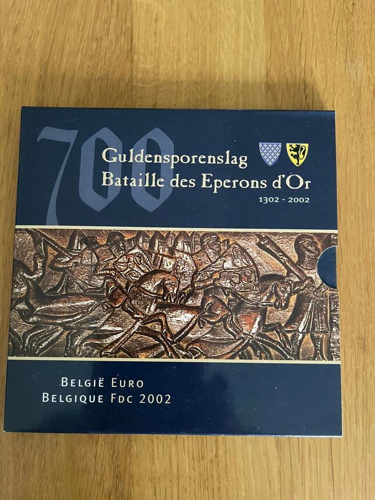 Guldensporenslag 700 jaar Belgie FDC 2002., Ophalen of Verzenden, België