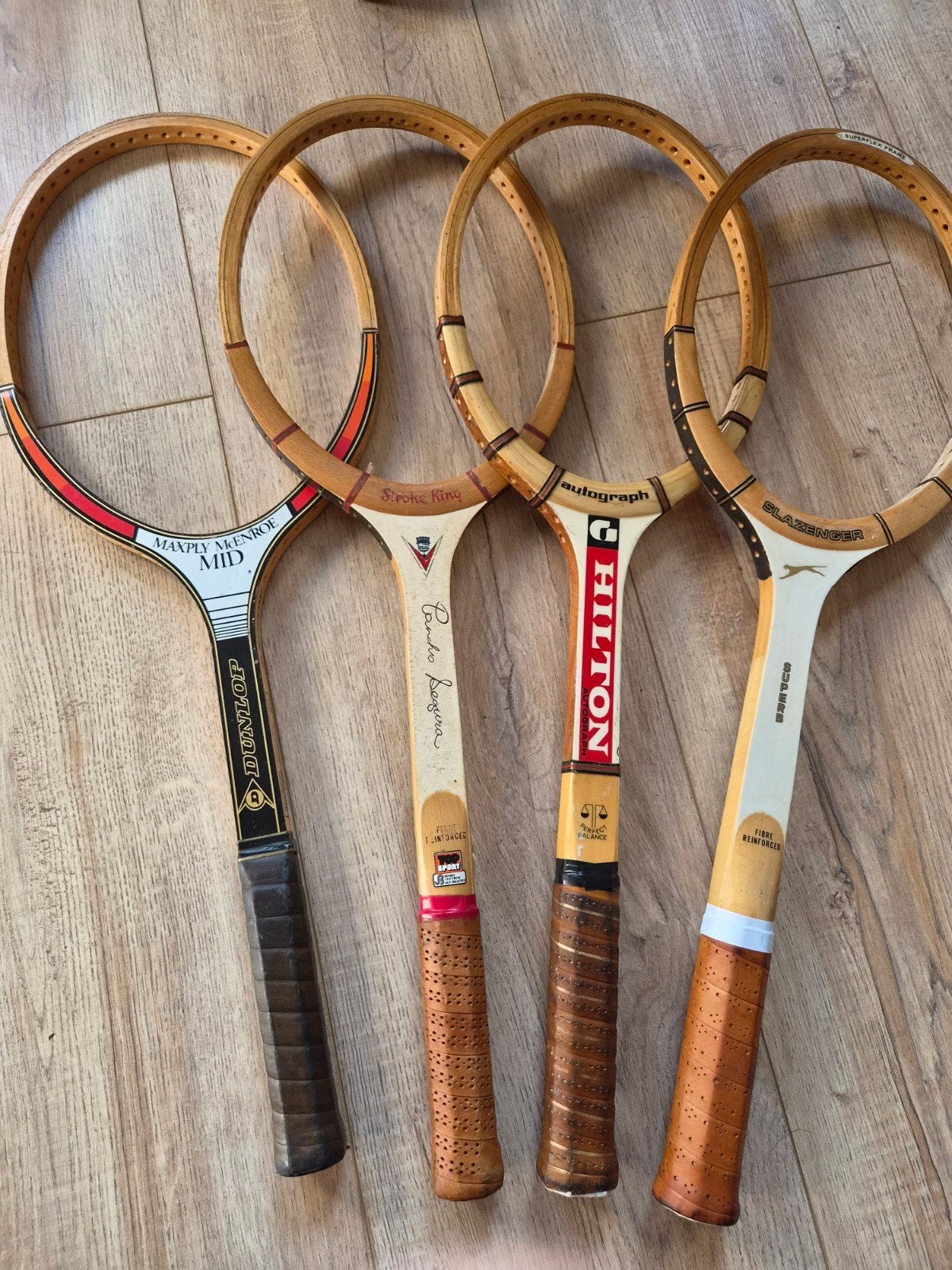 Vintage houten Tennisrackets, Ophalen of Verzenden, Gebruikt, Racket, Dunlop