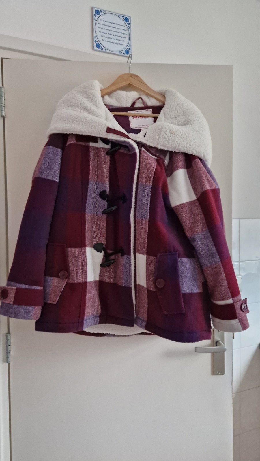 John Baner geruite winterjas met capuchon, Ophalen, Meerkleurig, John Baner, Maat 42/44 (L)