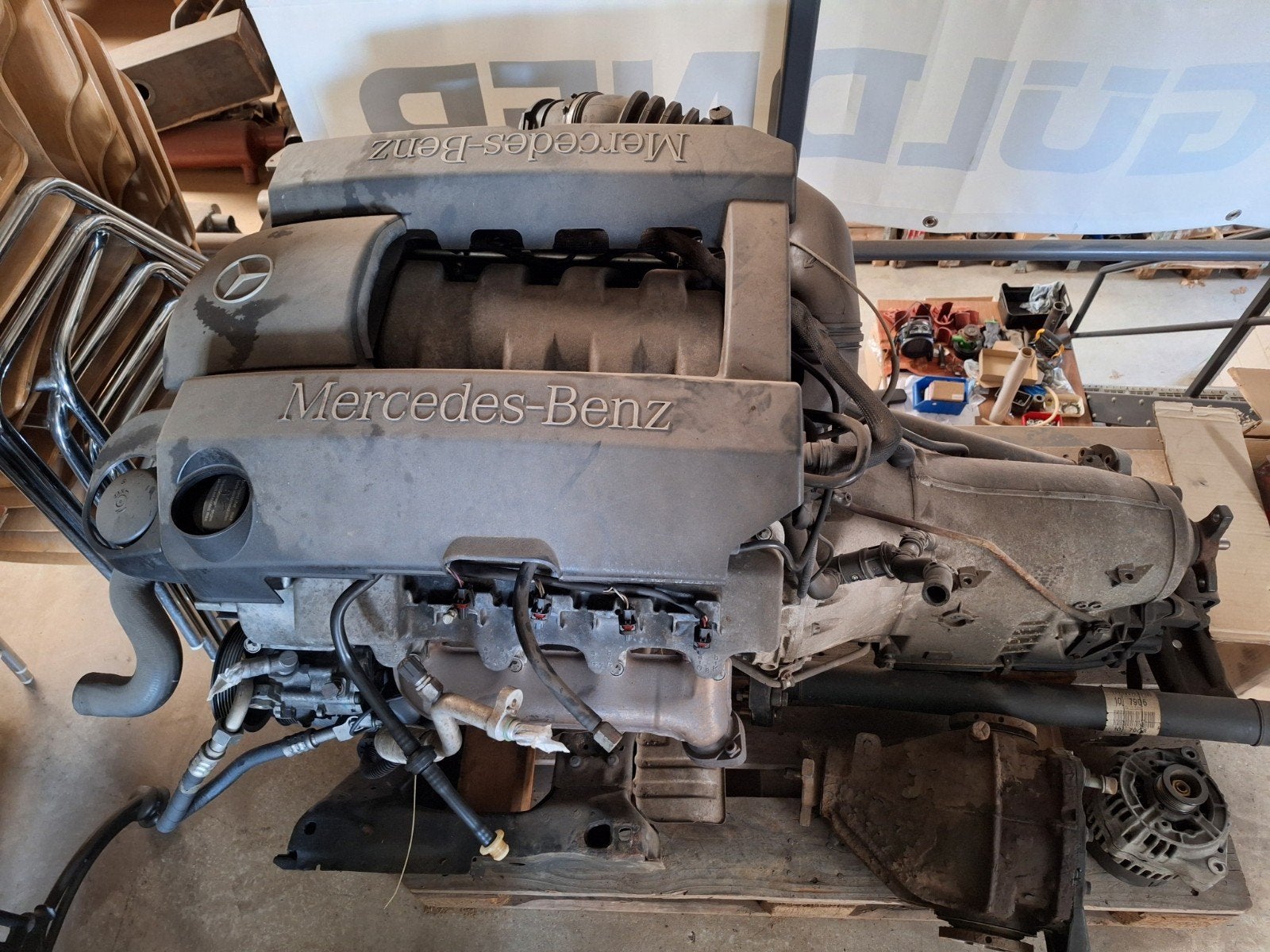 m113. 430 motor automaatbak,  aandrijflijn, Ophalen