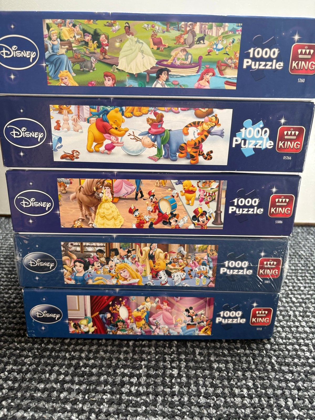 5x Disney 1000 stukjes puzzels, Ophalen of Verzenden, Meer dan 50 stukjes, Nieuw, 6 jaar of ouder