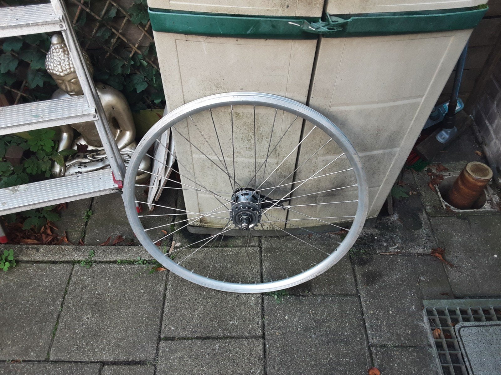 28 inch shimano nexus achterwiel, 3 speed,rollerbrake rem, Ophalen of Verzenden, Gebruikt, Shimano Nexus