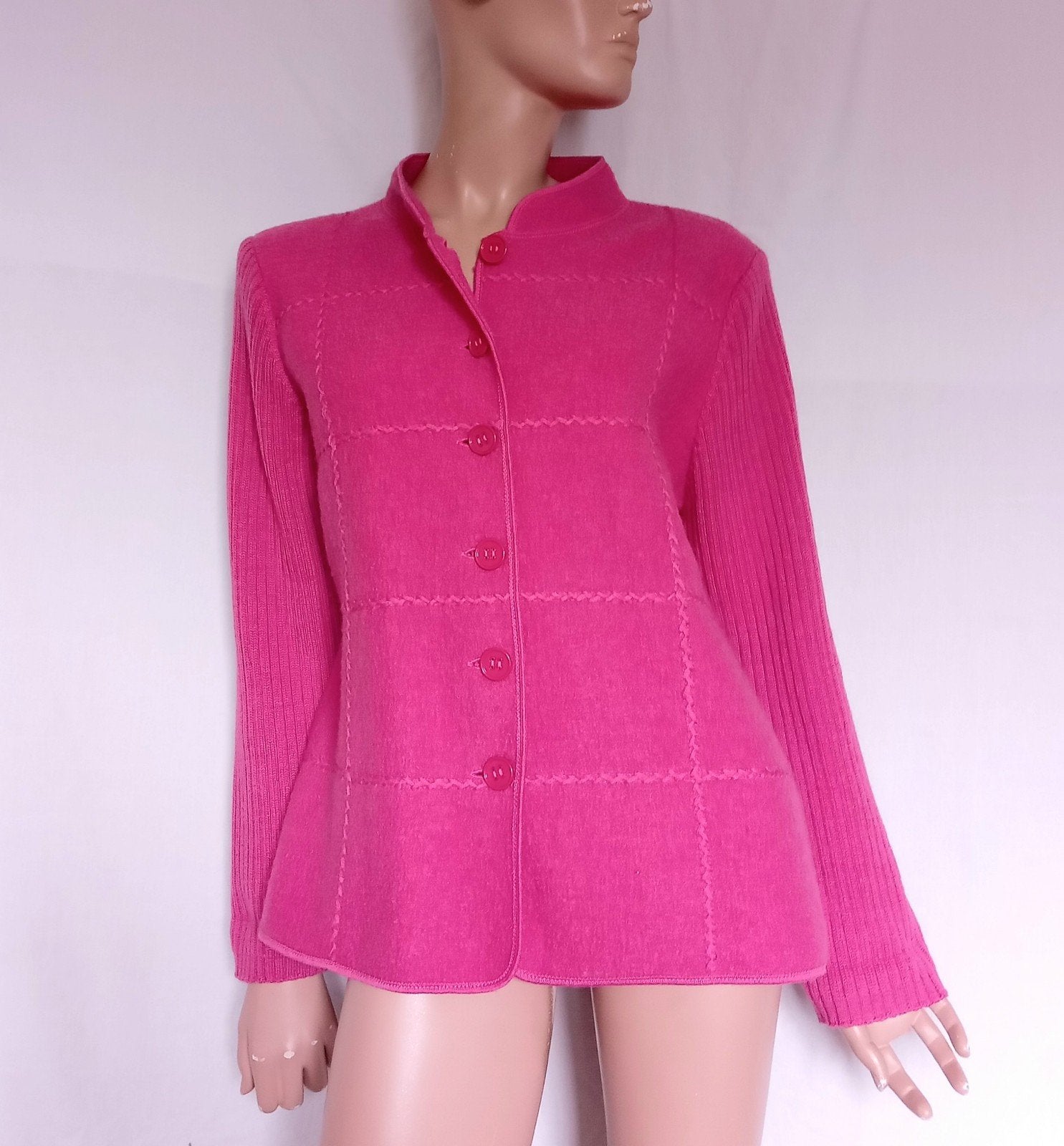 UN JOUR AILLEURS Jasje / Vest , Maat 40 - 42  , WOL, Ophalen, Zo goed als nieuw, Maat 42/44 (L), Roze