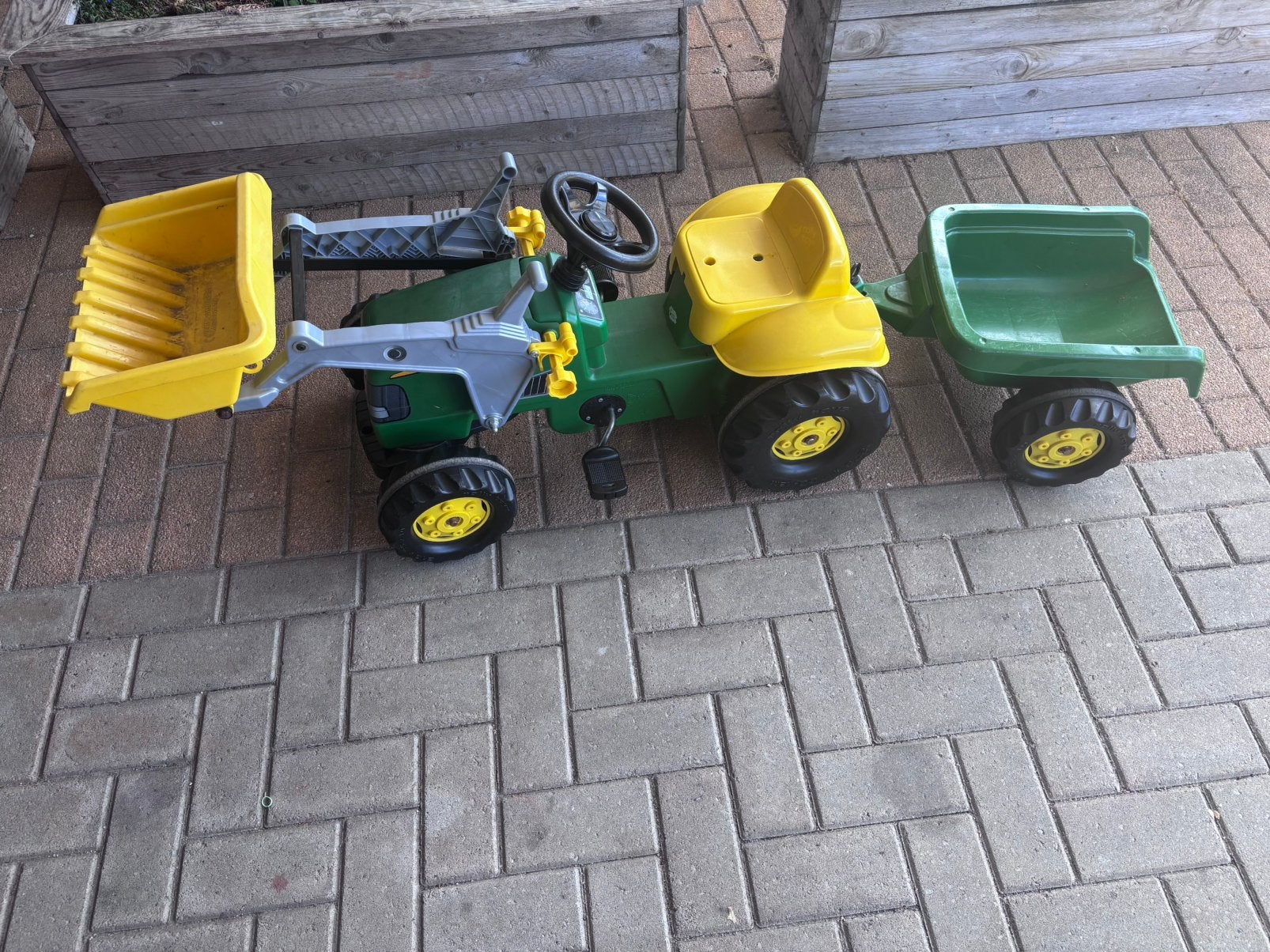 Traptractor ‘John Deere’, Kinderen en Baby's, Speelgoed | Buiten | Skelters, Gebruikt, Overige merken, Met kar of aanhanger, Ophalen