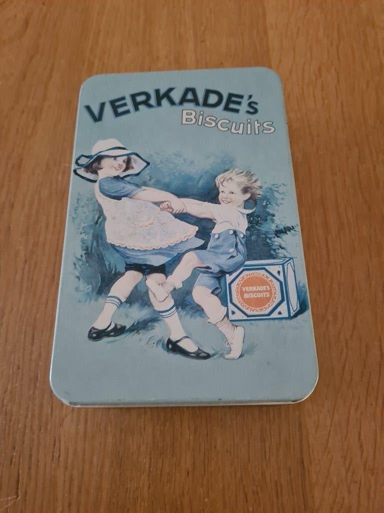 Verkade koekjesblik - retro - vintage, Ophalen of Verzenden, Gebruikt, Overige, Verkade