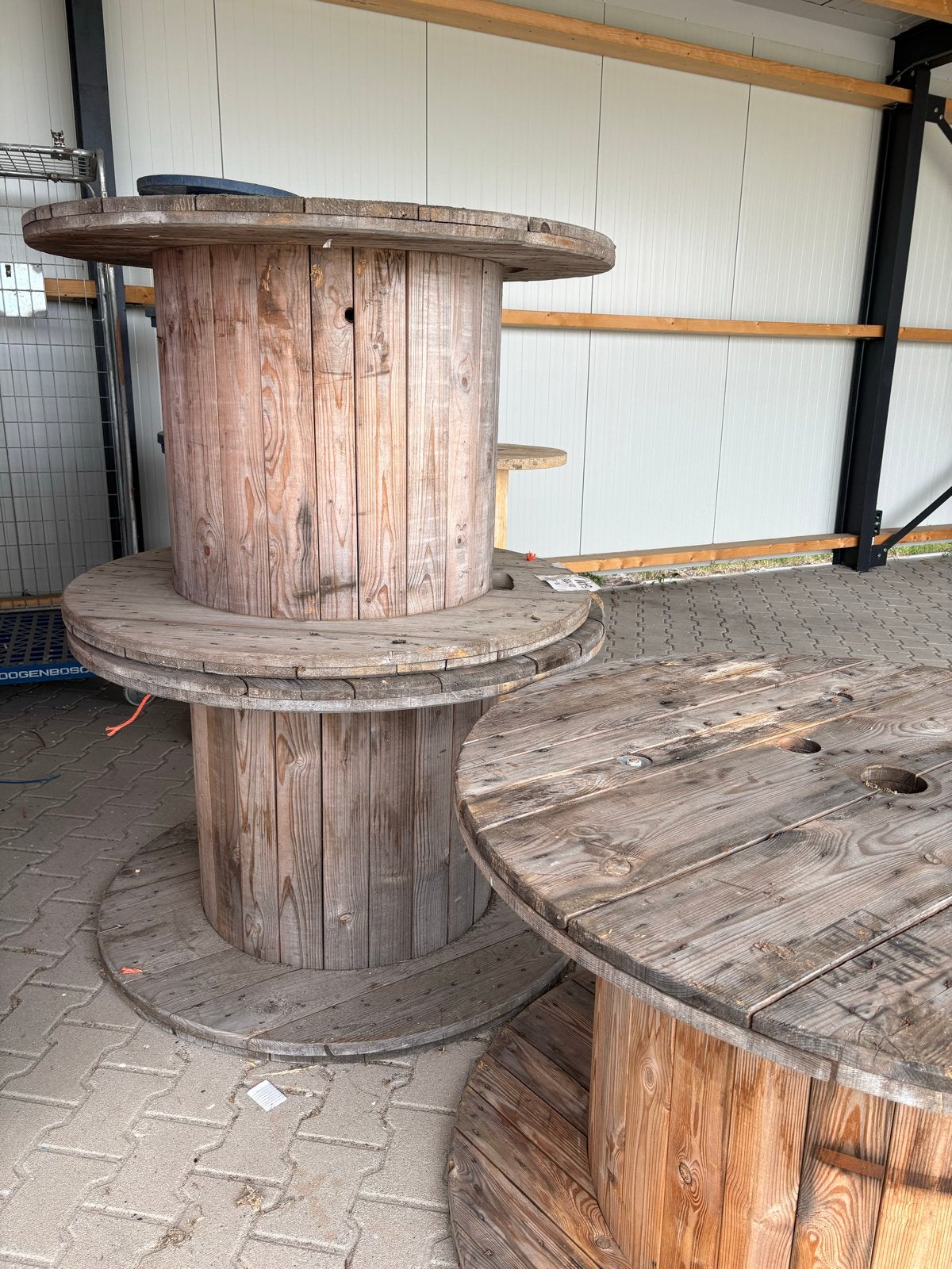 Robuuste houten kabelhaspels - Ideaal voor decoratie/tafel, Ophalen, Gebruikt