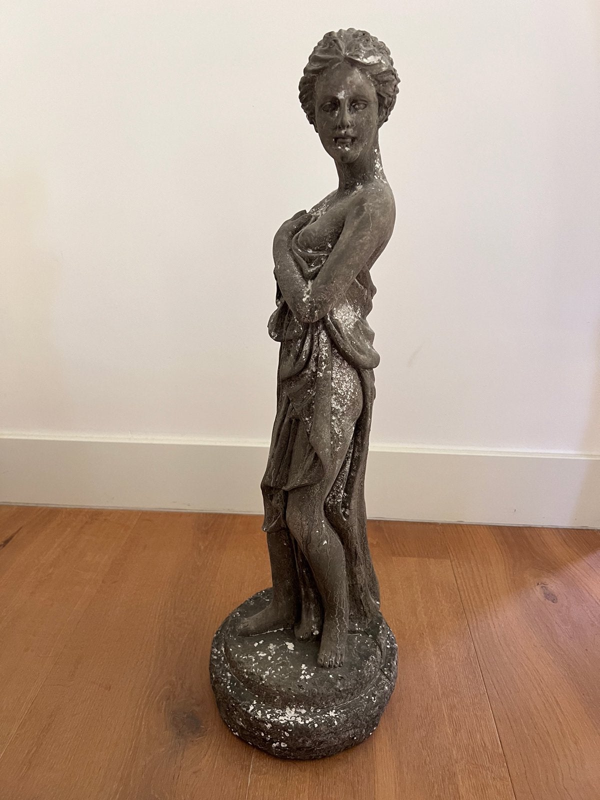 Vrouwenbeeld, Ophalen, Gips, 50 - 100 cm, Gepatineerd