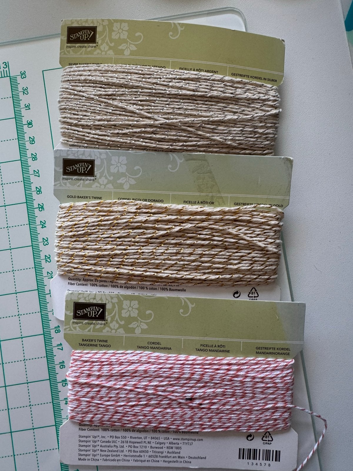 Diverse embellissements: touw, washi tape etc, Stampin’ Up!, Meerkleurig, Zo goed als nieuw, Overige merken, Knutselmateriaal