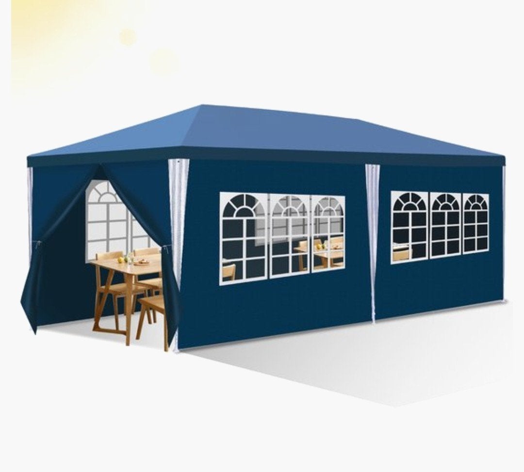 Partytent met zijschermen 3 x 6 meter, Ophalen, Gebruikt, Opvouwbaar, Partytent