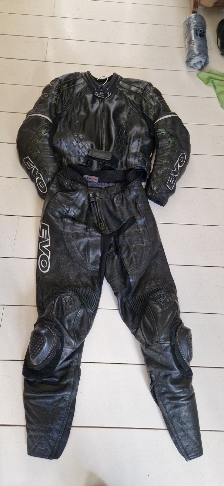 Zwart combi motorpak, maat 52, Ophalen of Verzenden, EVO, Tweedehands, Heren