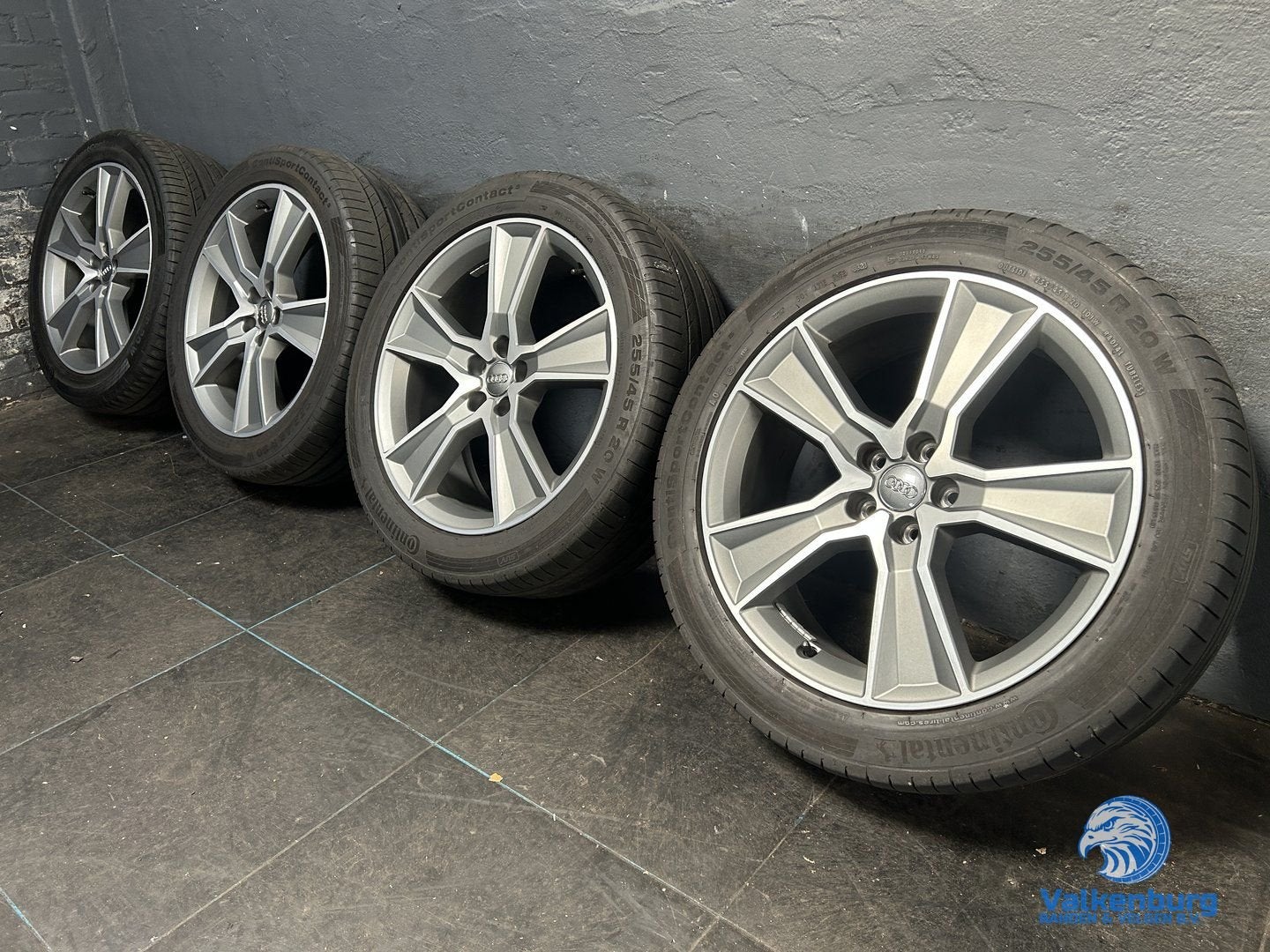 6mm! Originele Audi Q5 80A 20 inch antraciete velgen 5x112 z, Gebruikt, 255 mm, -, -