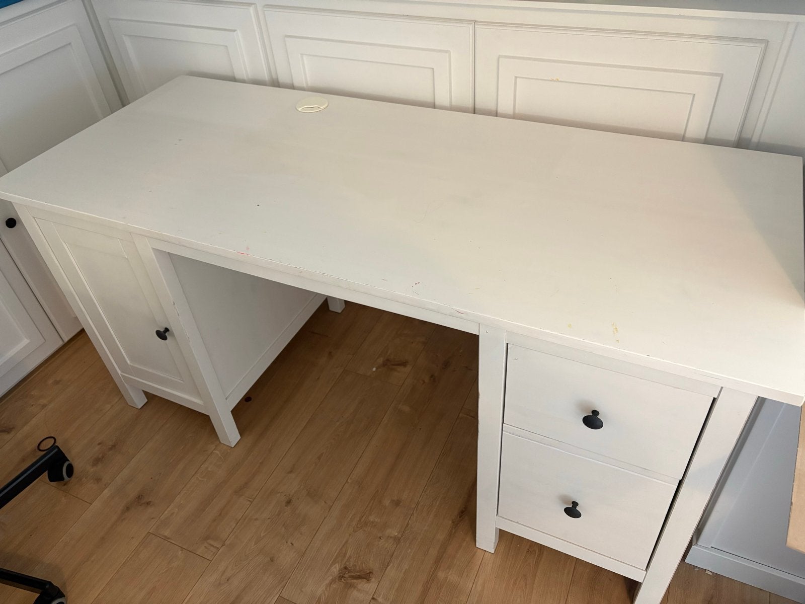 IKEA Hemnes Bureau - Wit met Lades en Kastje, Ophalen, Gebruikt, IKEA, Computerbureau