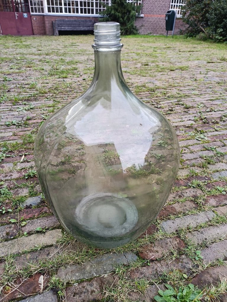 Ballonfles /wijn gistfles, Ophalen, Gebruikt, Transparant, Glas