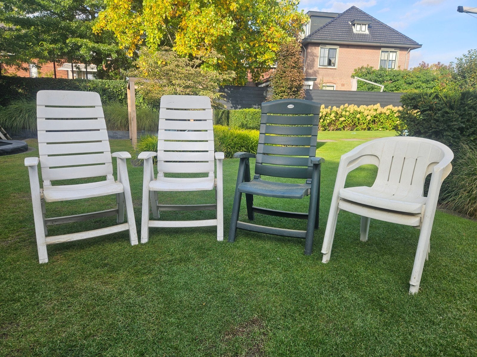 Tuinstoelen gratis, Tuin en Terras, Ophalen, Gebruikt, Kunststof