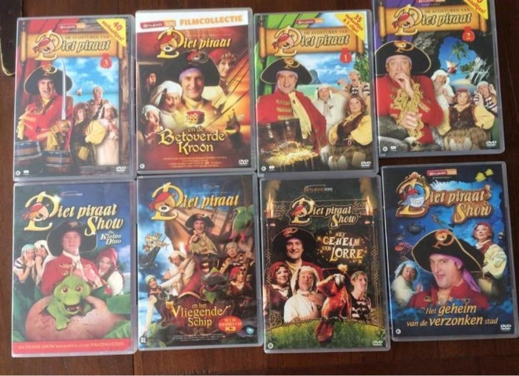Piet Piraat DVD collectie - 8 films, Ophalen, Avontuur, Gebruikt, Alle leeftijden