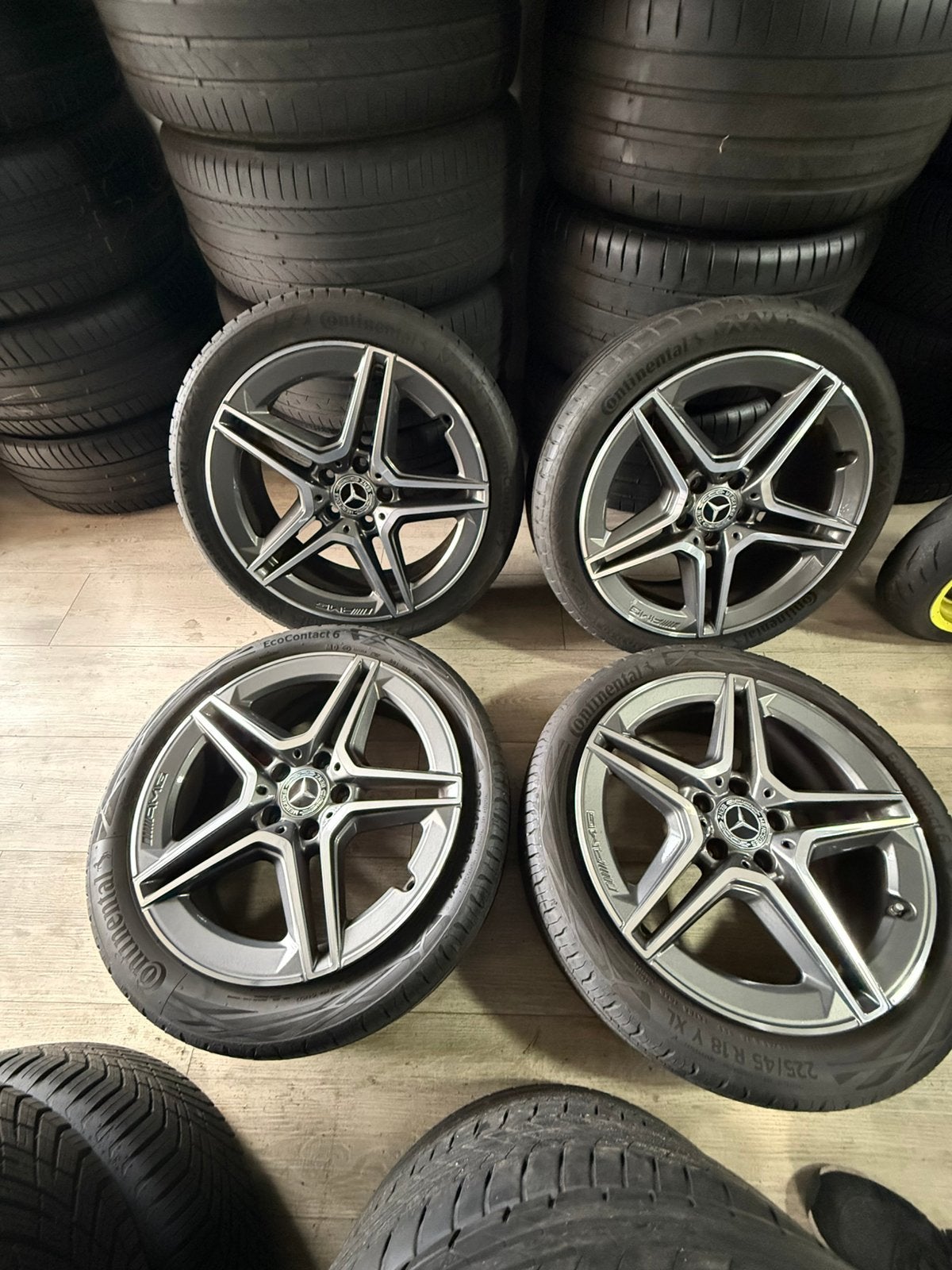 Mercedes/c klasse/amg/18inch/zomer/breedset, Niet ingevuld, 18 inch, Gebruikt, Banden en Velgen