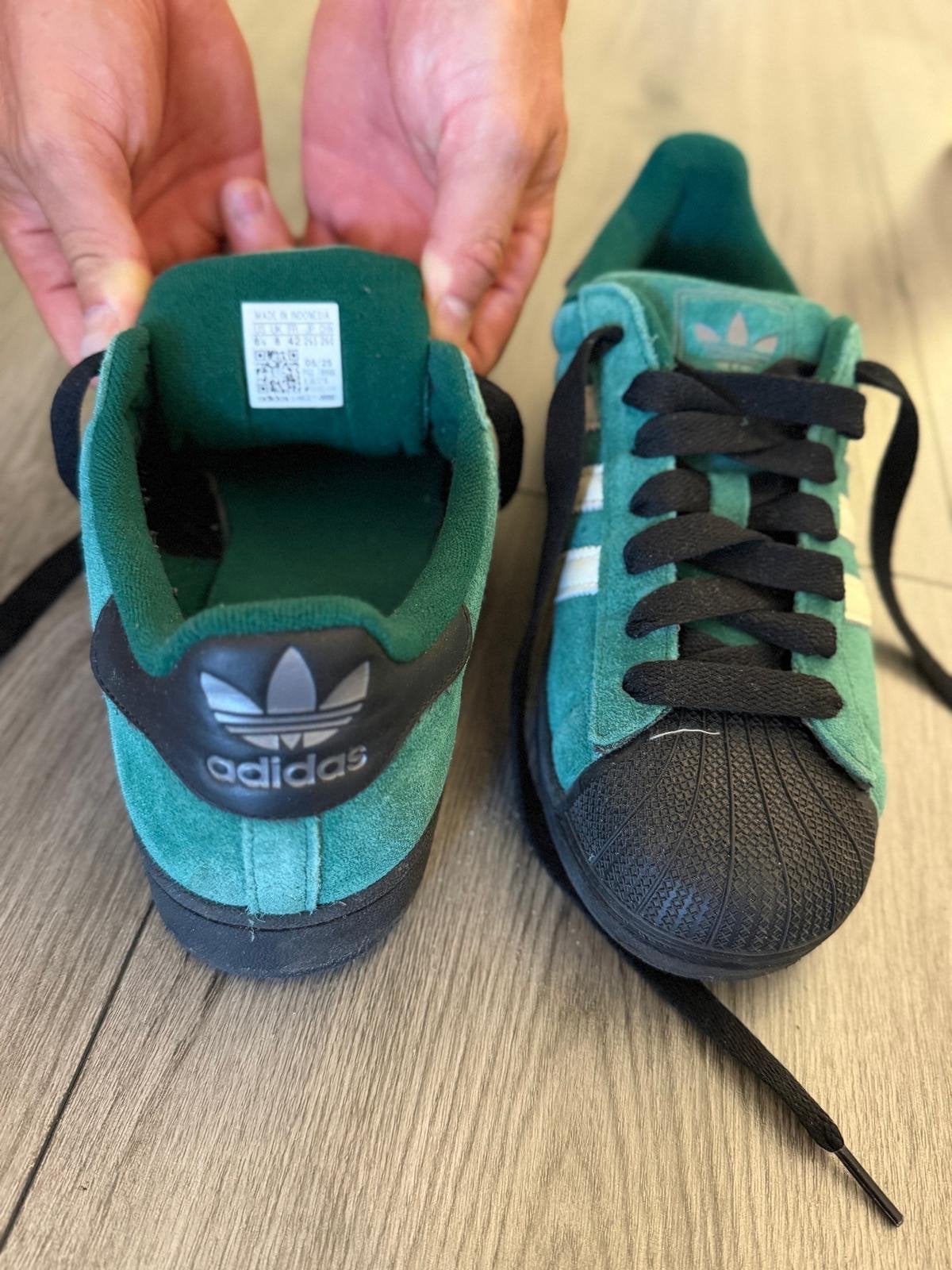 Adidas Superstar sneakers - Groen suède, Ophalen, Gedragen, Groen, Sneakers of Gympen