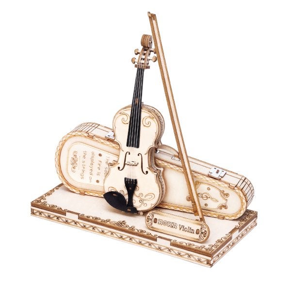 Robotime Violin TG604K Bouwpakket Nieuw, Hobby en Vrije tijd, Knutselen, Film en tv, ROKR, Nieuw, Meerkleurig