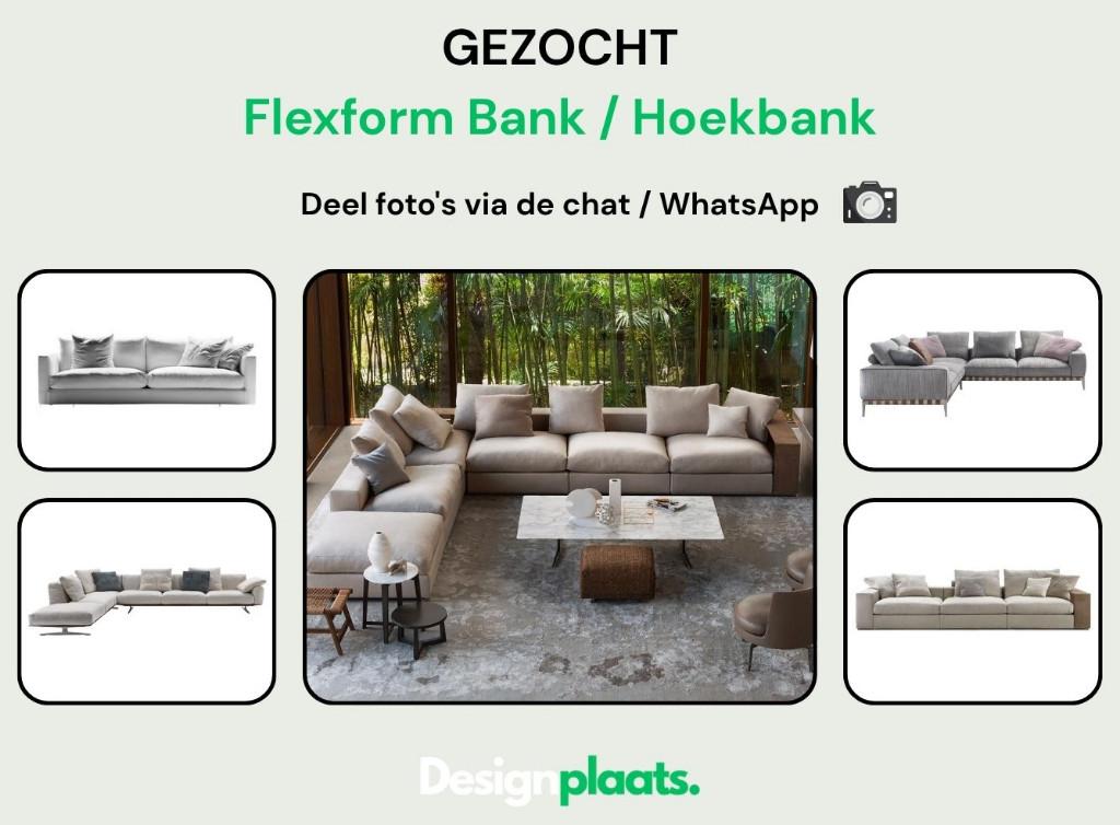 GEZOCHT: Flexform Bank / Hoekbank — Direct Inkoop, https://www.flexform.it/en, Flexform, Design Bankstellen Flexform, Ophalen of Verzenden